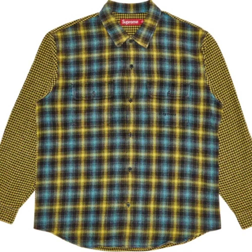 Supreme Houndstooth Yellow Flannel Men’s size small